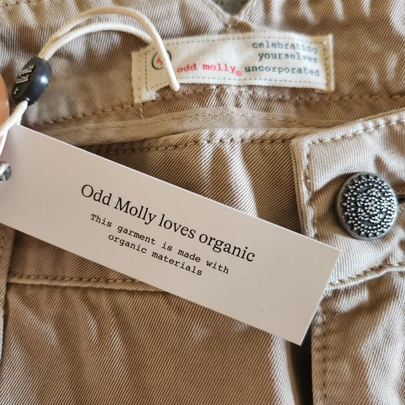 Odd Molly NWT Odd Molly Oksana Organic Cotton Shorts – Hermit Brown – Size X - Picture 10 of 12